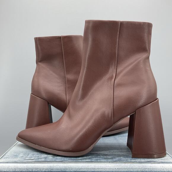 NEW Steven New York Women’s Tomas Pointed Toe Boots Brown Size 9M - Picture 1 of 10